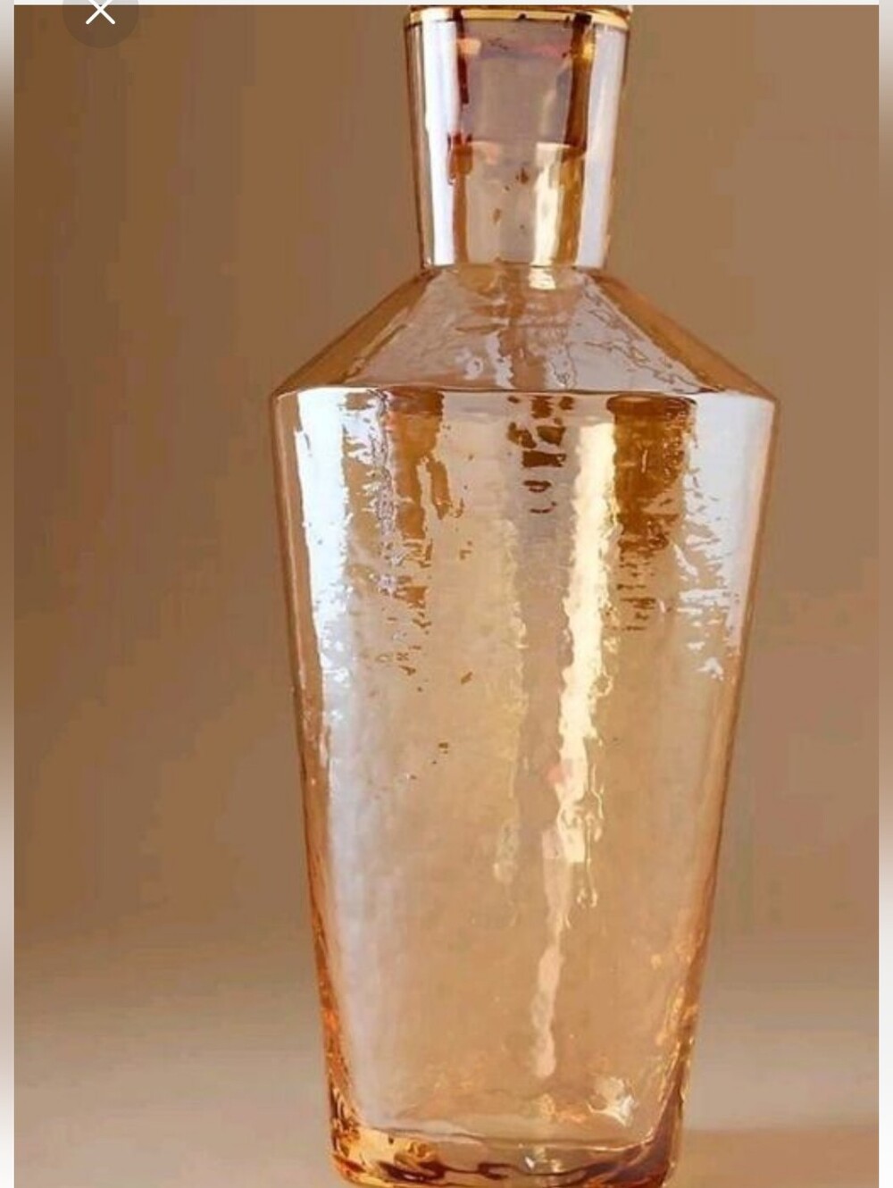 Anthropologie Zaza Luster Decanter, in color Honey, Brand New in Box